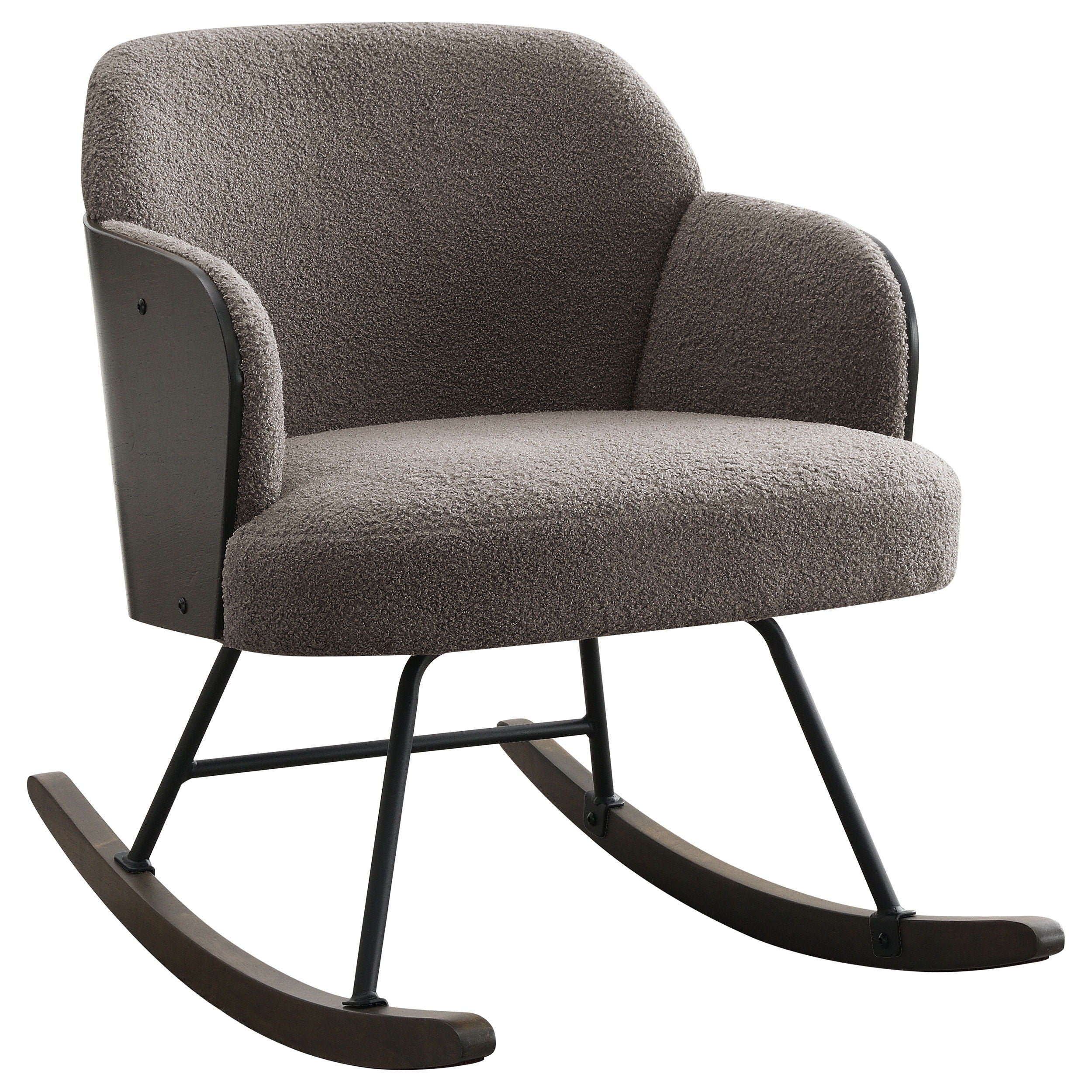 Coaster Fine Furniture Paige - Boucle Upholstered Mid Back Rocking Chair | Meri Furniture