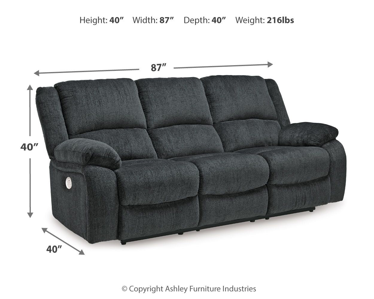 Ashley Furniture Draycoll - Reclining Sofa | Meri Furniture