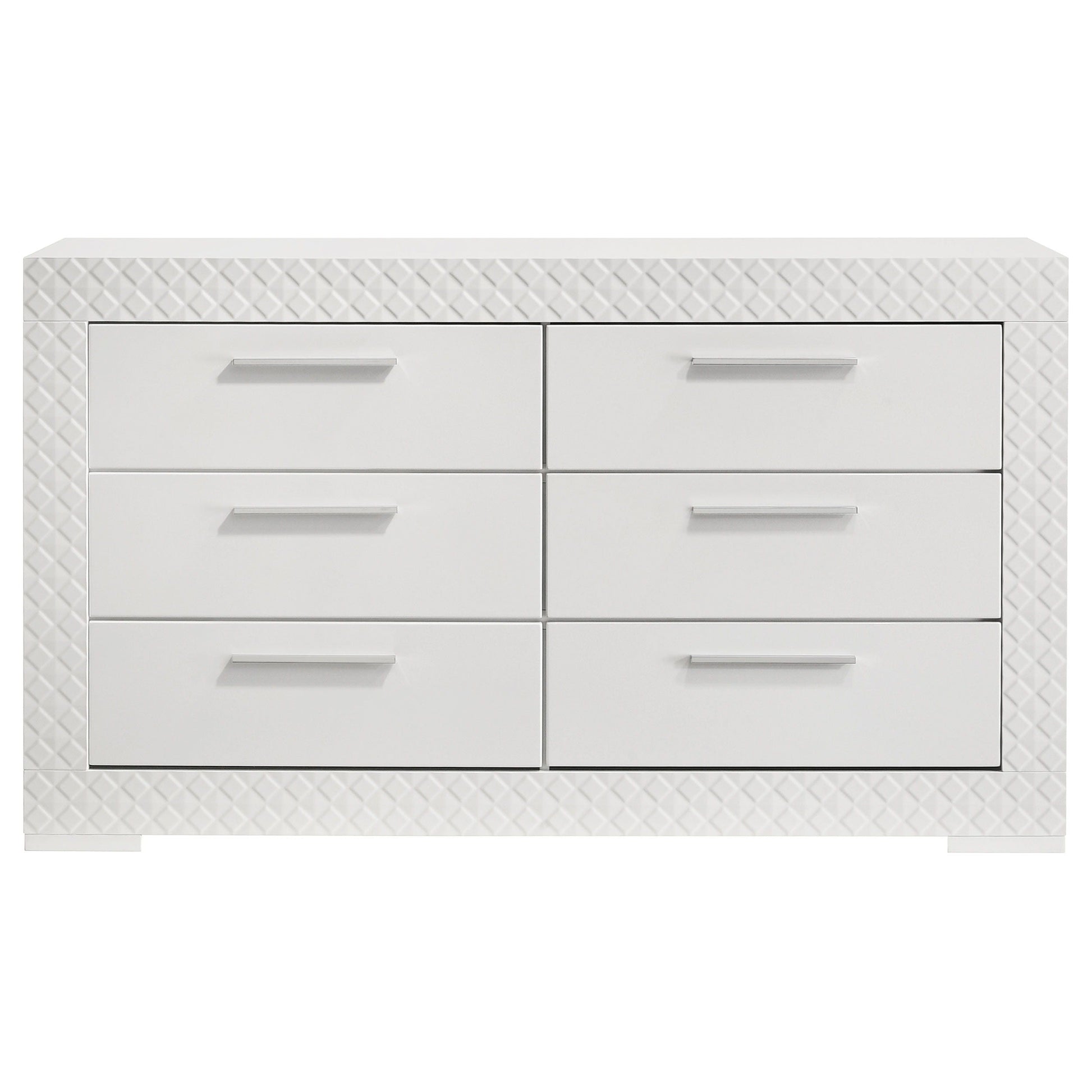Coaster Fine Furniture Ives - 6-Drawer Dresser Cabinet - White High Gloss | Meri Furniture