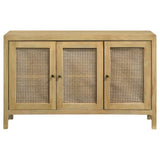 Zamora - Wood Accent Cabinet With Woven Cane