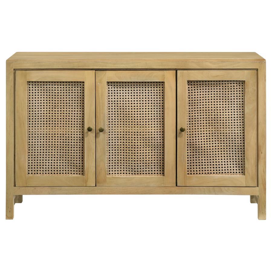 Coaster Fine Furniture Zamora - Wood Accent Cabinet With Woven Cane | Meri Furniture