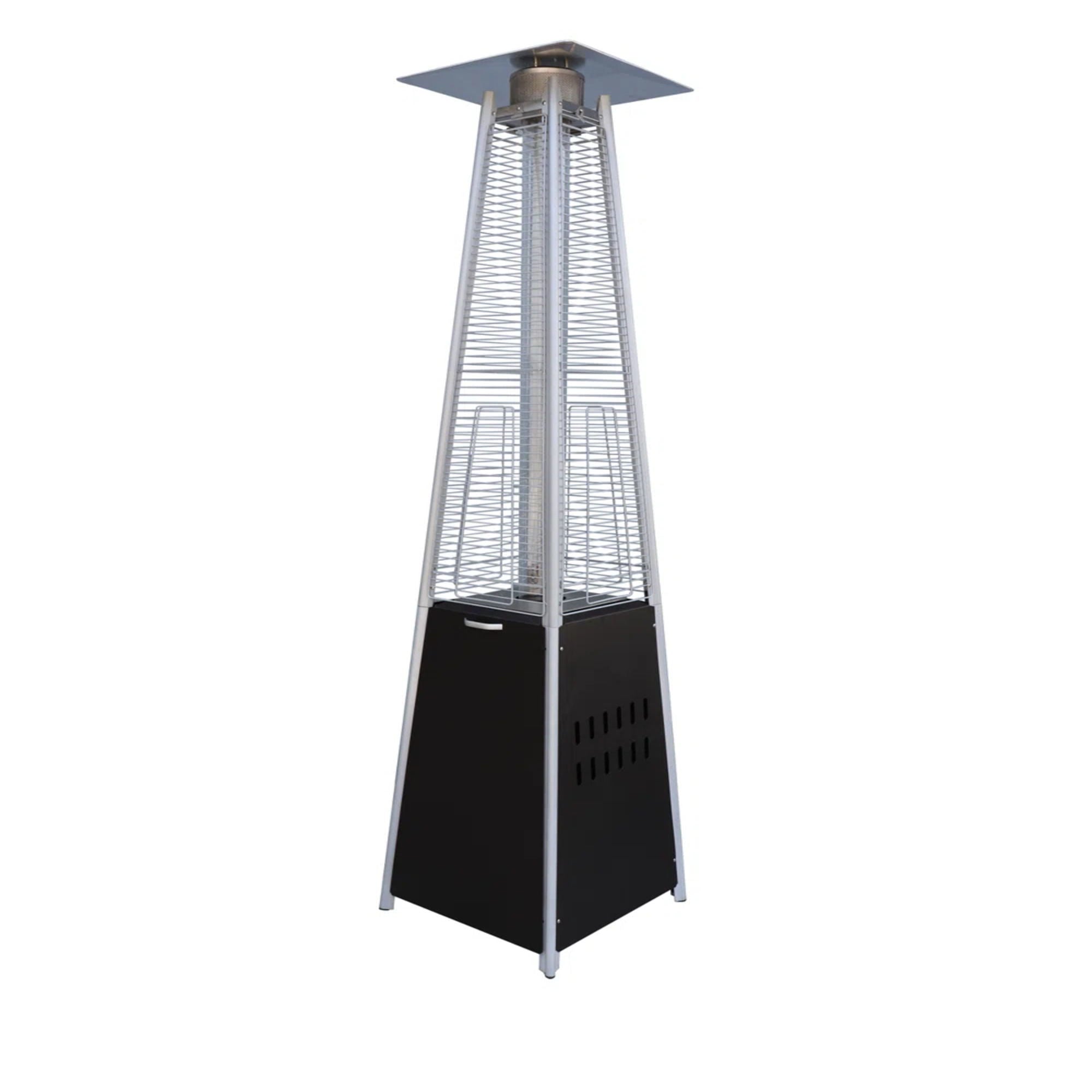 40, 000 Btu Propane Standing Patio Heater Stainless Steel