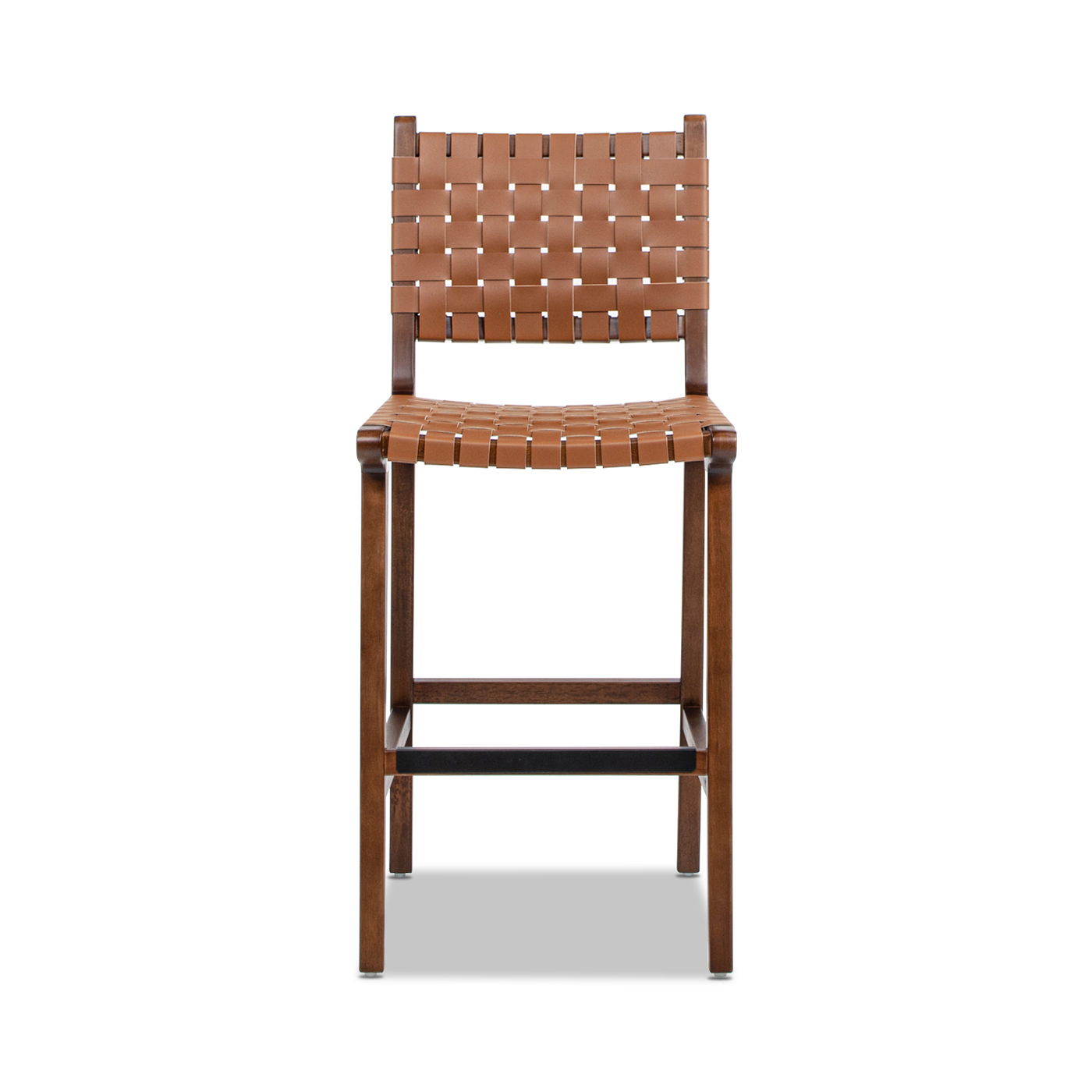 Andre - Counter Stool With Back - Pecan Brown