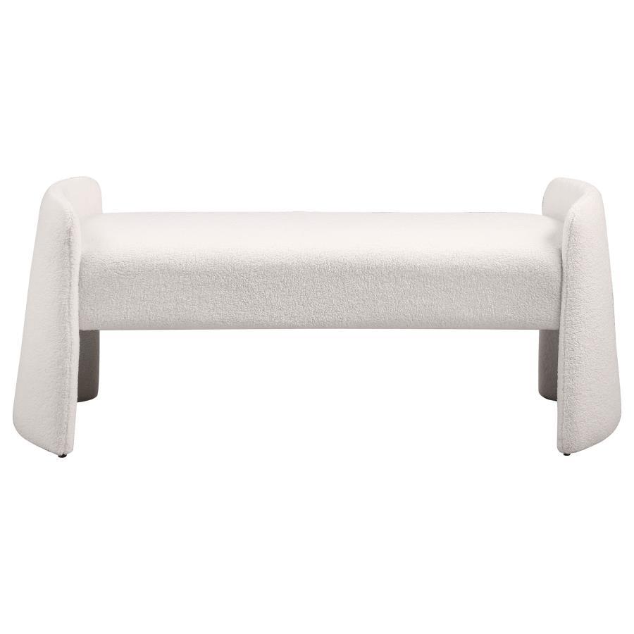Coaster Fine Furniture Peoria - Velvet Upholstered Accent Bench - Ivory | Meri Furniture