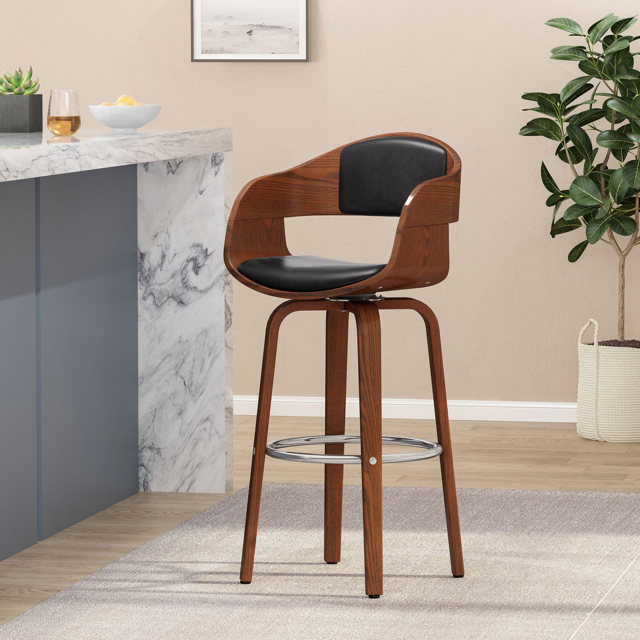 Modern Bar Stool, Swivel Function