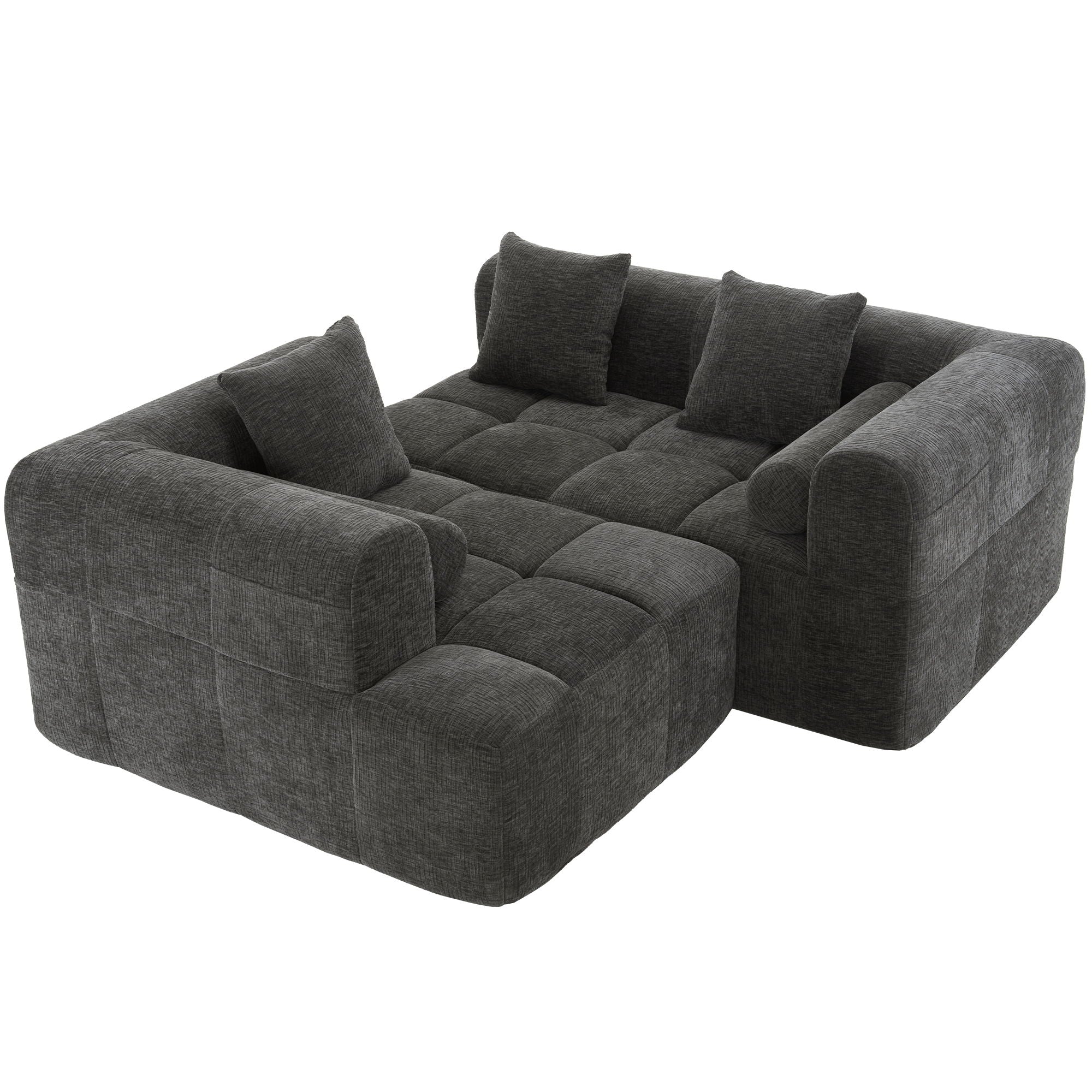 Sectional Free Combined Sofa With 2 Side Pockets