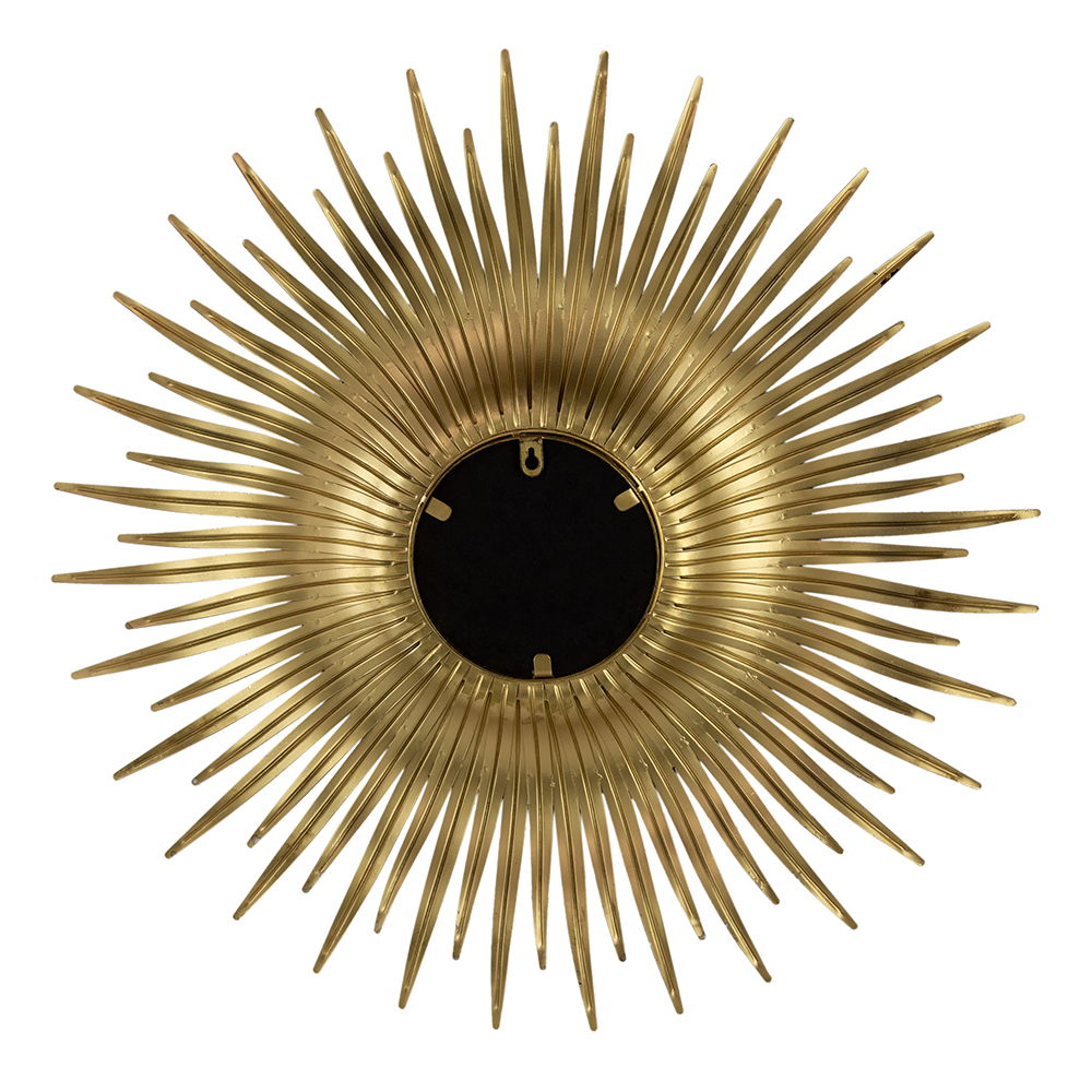 Retro DesignSunburst Metal Wall Mirror Decorative Mirror For A Bedroom Dressing Room, Hallway Or Living Space - Gold