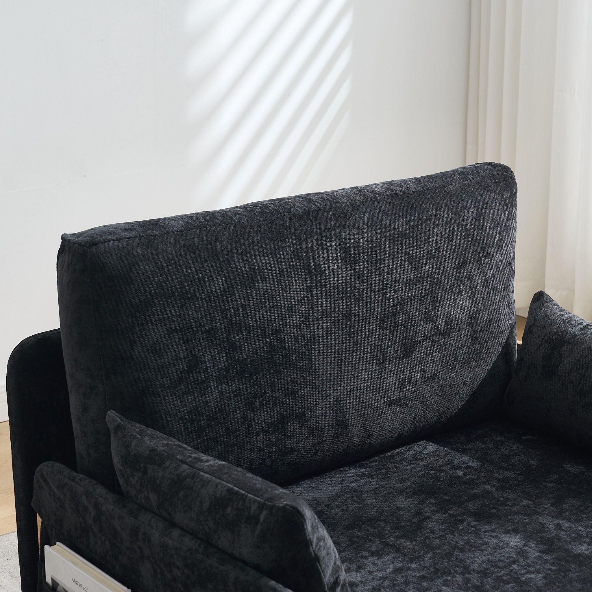 Mid Century Modern Foldable Sofa Bed, 3 In 1 Convertible Sleeper With 3 Pillows