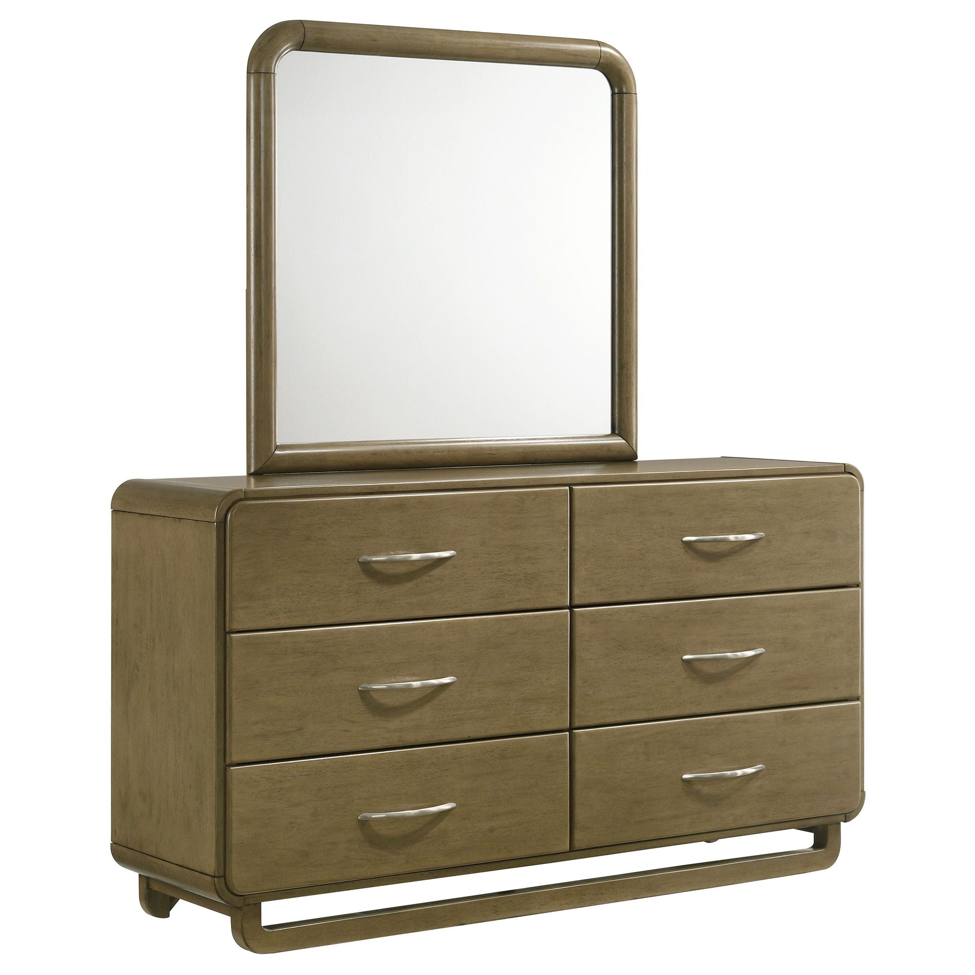 Coaster Fine Furniture Amsbury - 6-Drawer Dresser And Mirror - Nutmeg | Meri Furniture