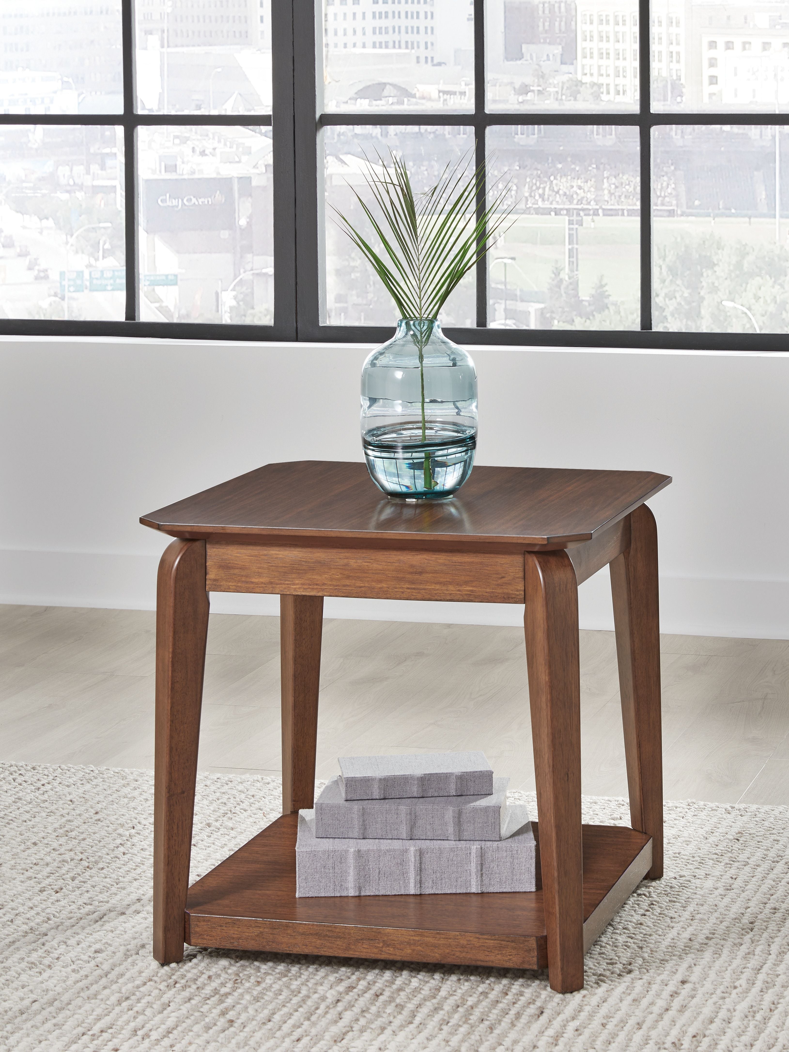 Signature Design by Ashley® Trenmour - Medium Brown - Square End Table | Meri Furniture
