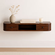 Lunar - 2 Drawer Floating Console - Chestnut