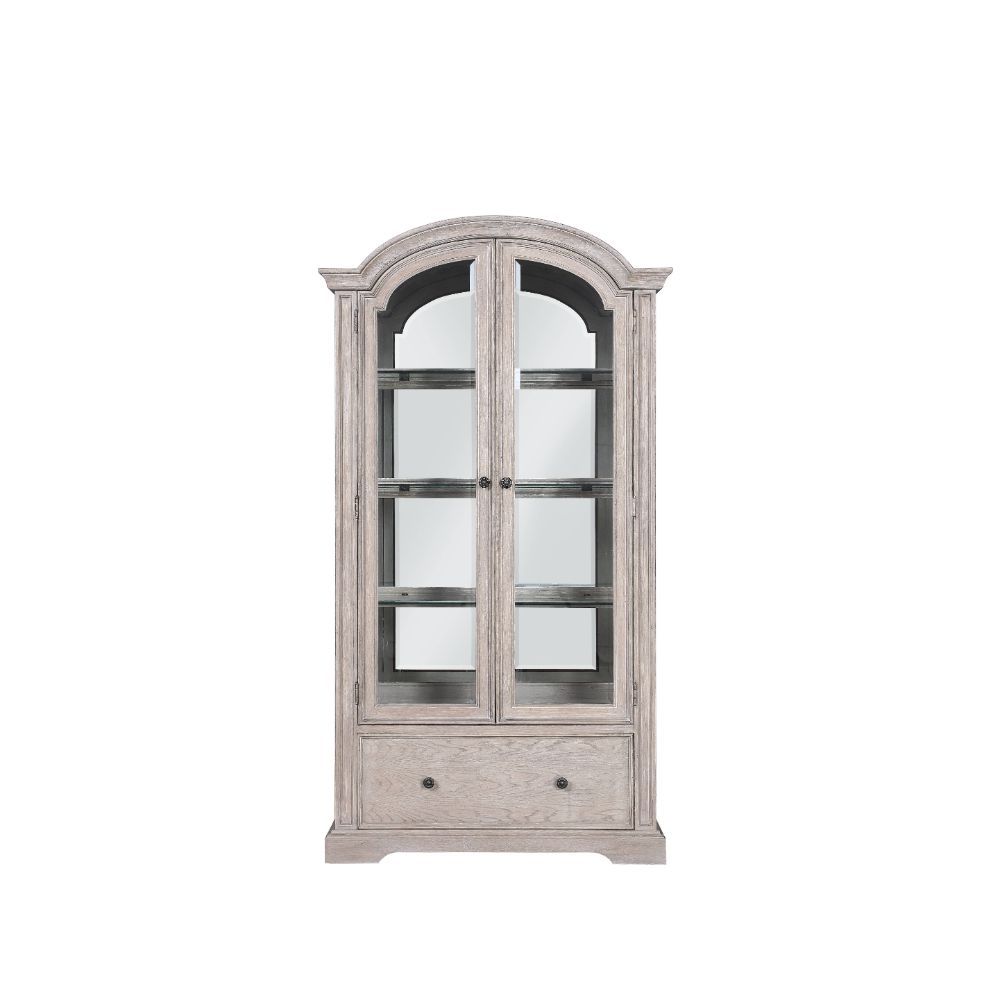 ACME Wynsor - Curio - Antique Champagne | Meri Furniture