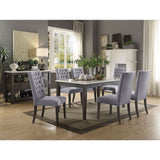ACME Merel - Dining Table - White Marble & Gray Oak | Meri Furniture