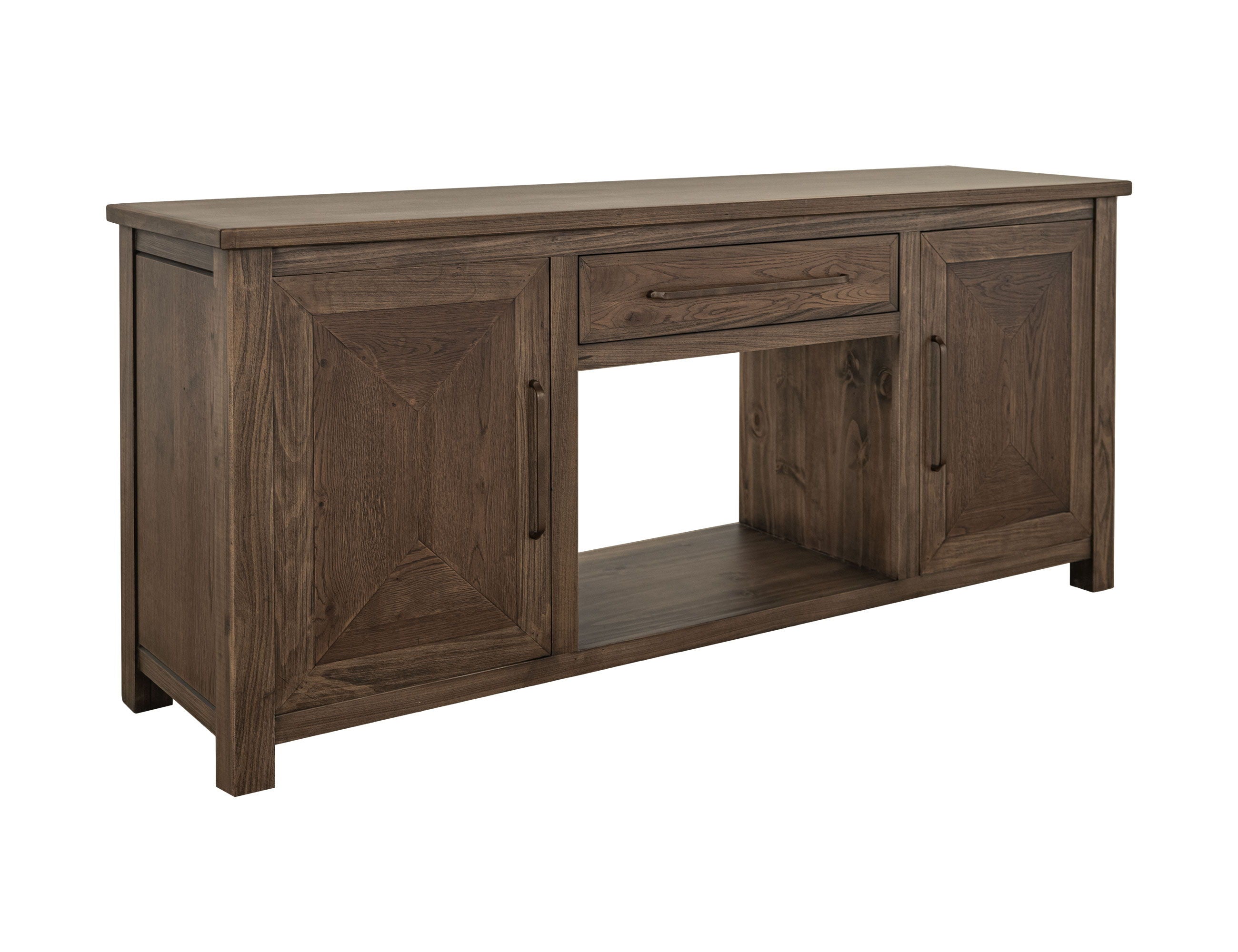 International Furniture Direct Novus Lodge - 70" Electric Fireplace - Dark Brown | Meri Furniture