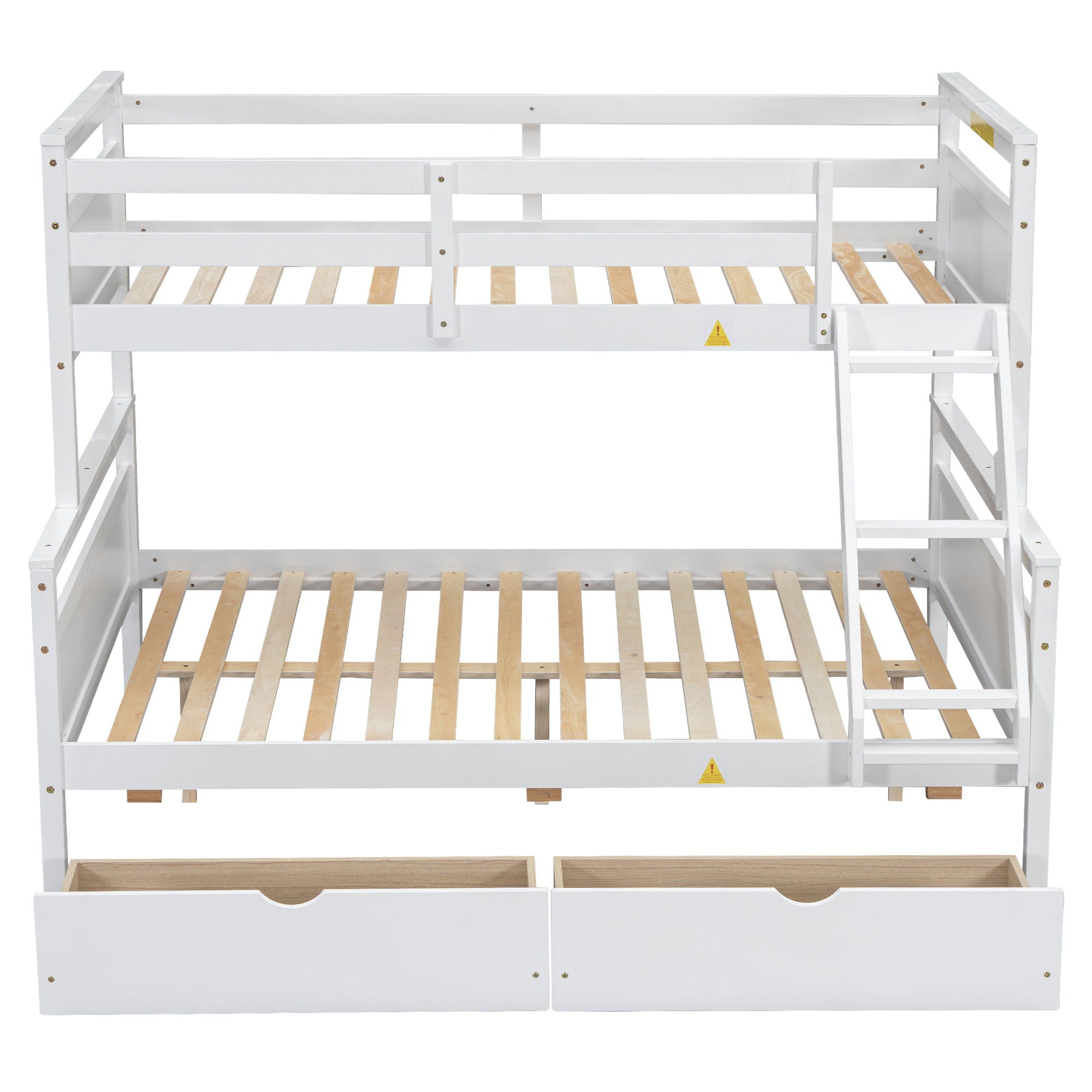 Bunk Bed With Ladder And Safety Guardrail