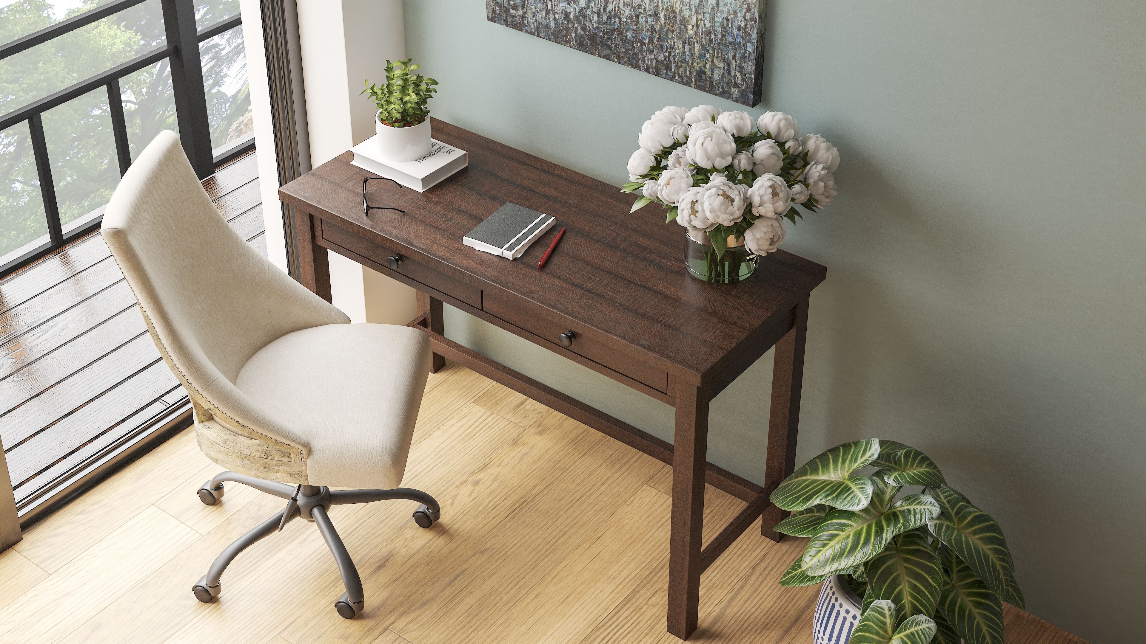Ashley Furniture Camiburg - Warm Brown - Home Office Desk - Standalone | Meri Furniture