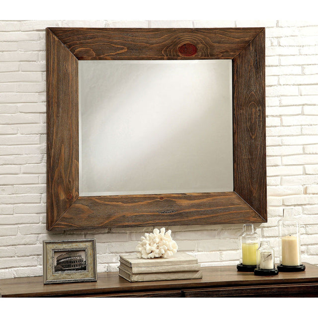 Furniture of America Coimbra - Mirror - Rustic Natural Tone | Meri Furniture