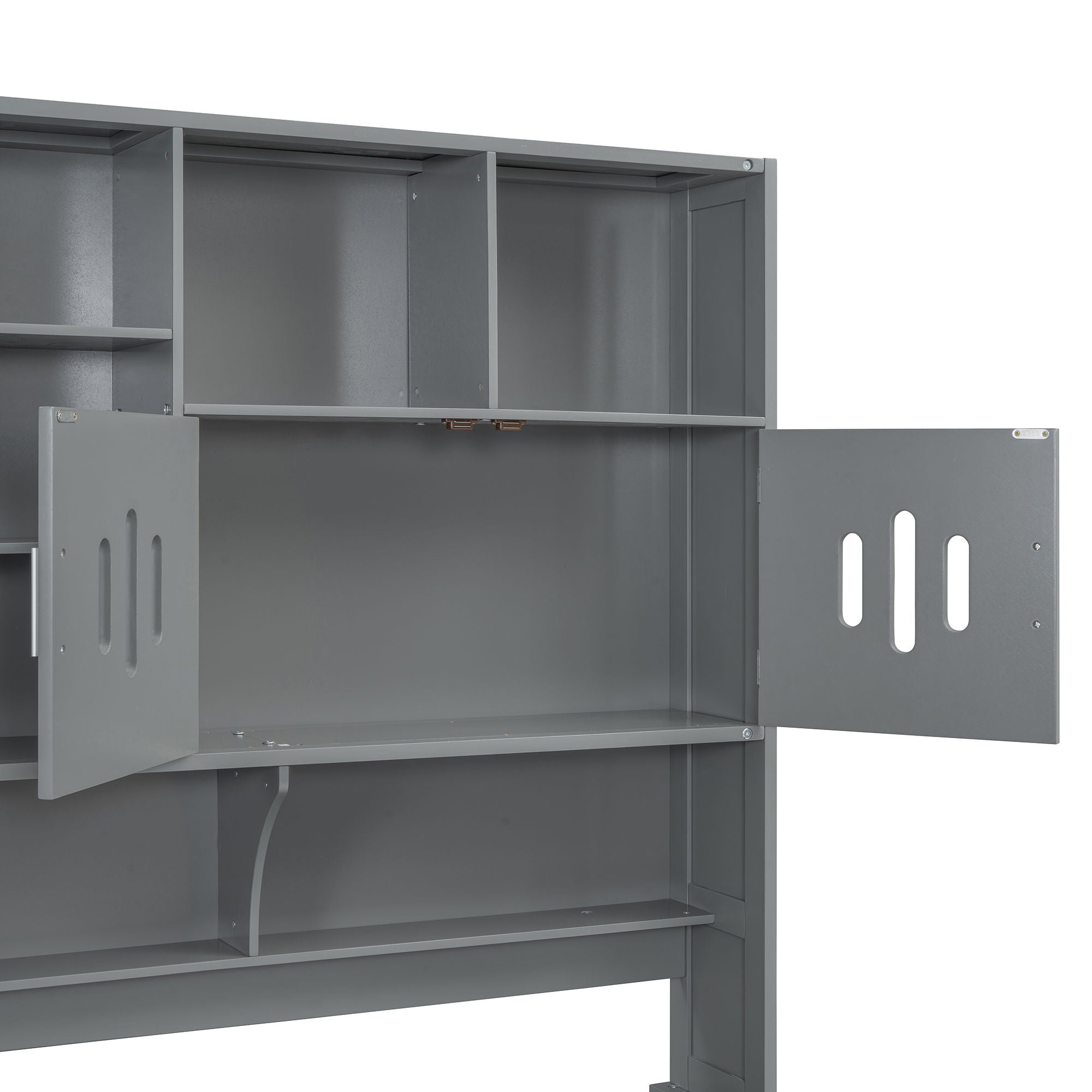 Daybed With All-In-One Cabinet And Shelf