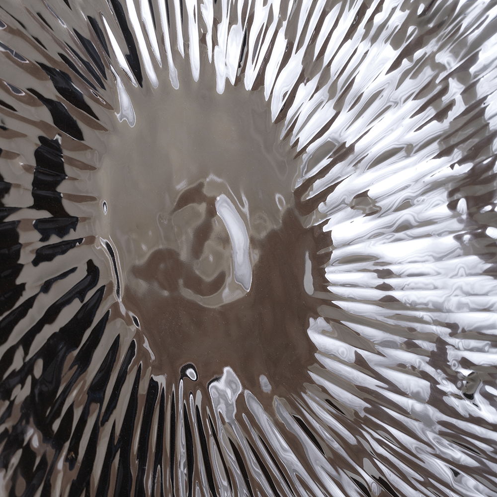 Textured Oversized Disc, Wall Decor For Living Room (Set of 3) - Silver