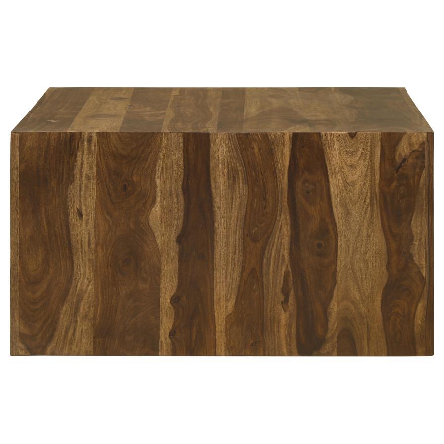 Coaster Fine Furniture Odilia - Square Solid Wood Coffee Table - Auburn | Meri Furniture
