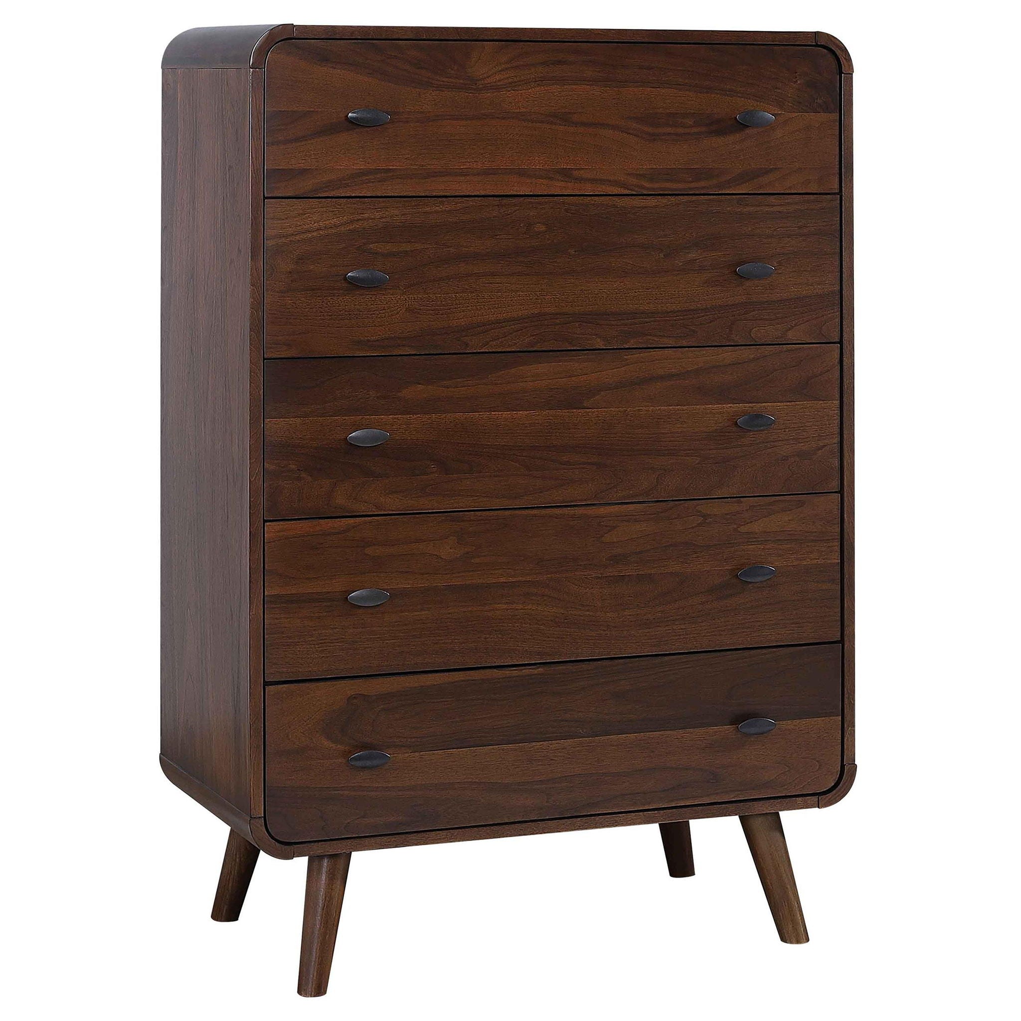 Robyn 5-piece Eastern King Bedroom Set Dark Walnut