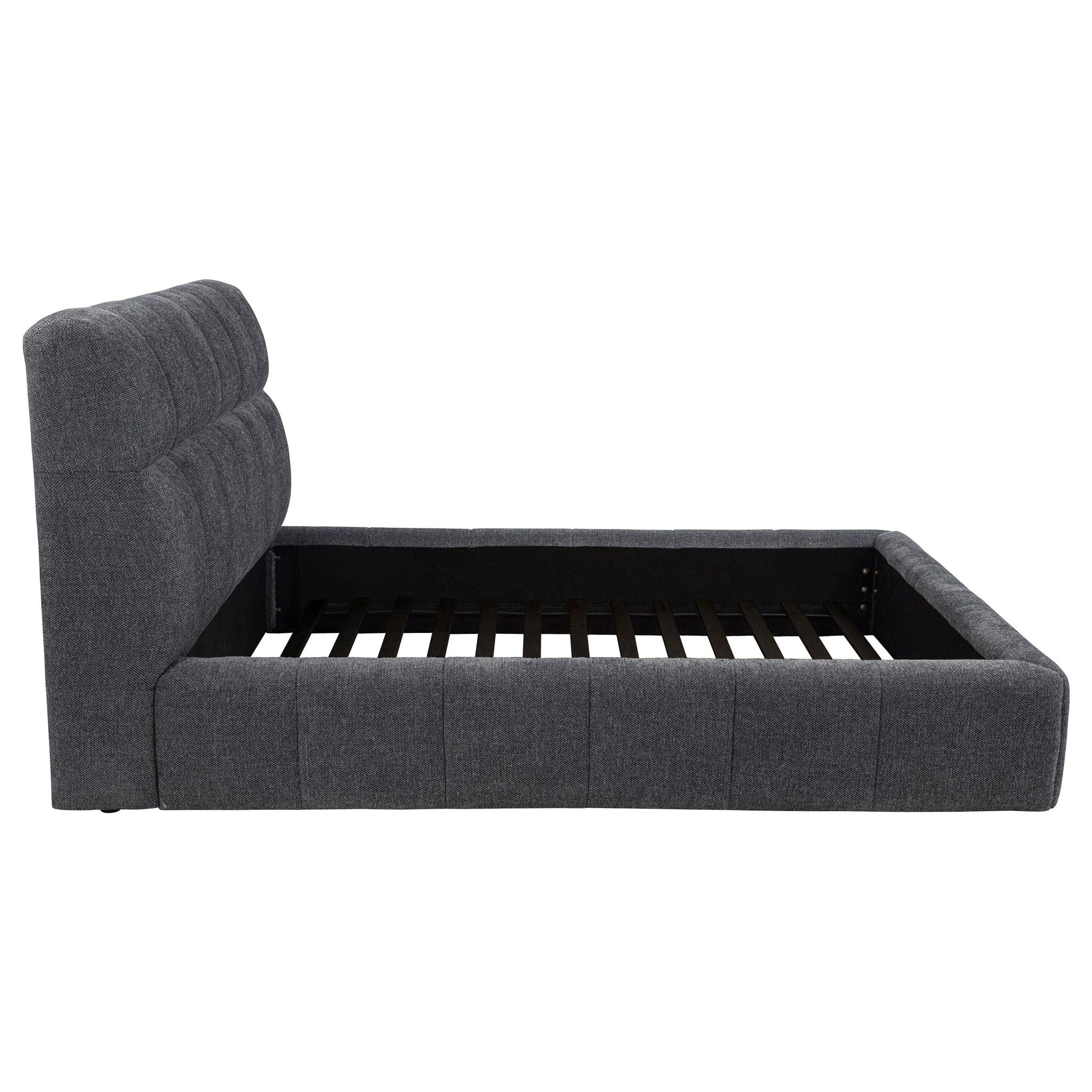 Nollet 48-inch Upholstered Queen Panel Platform Bed Grey