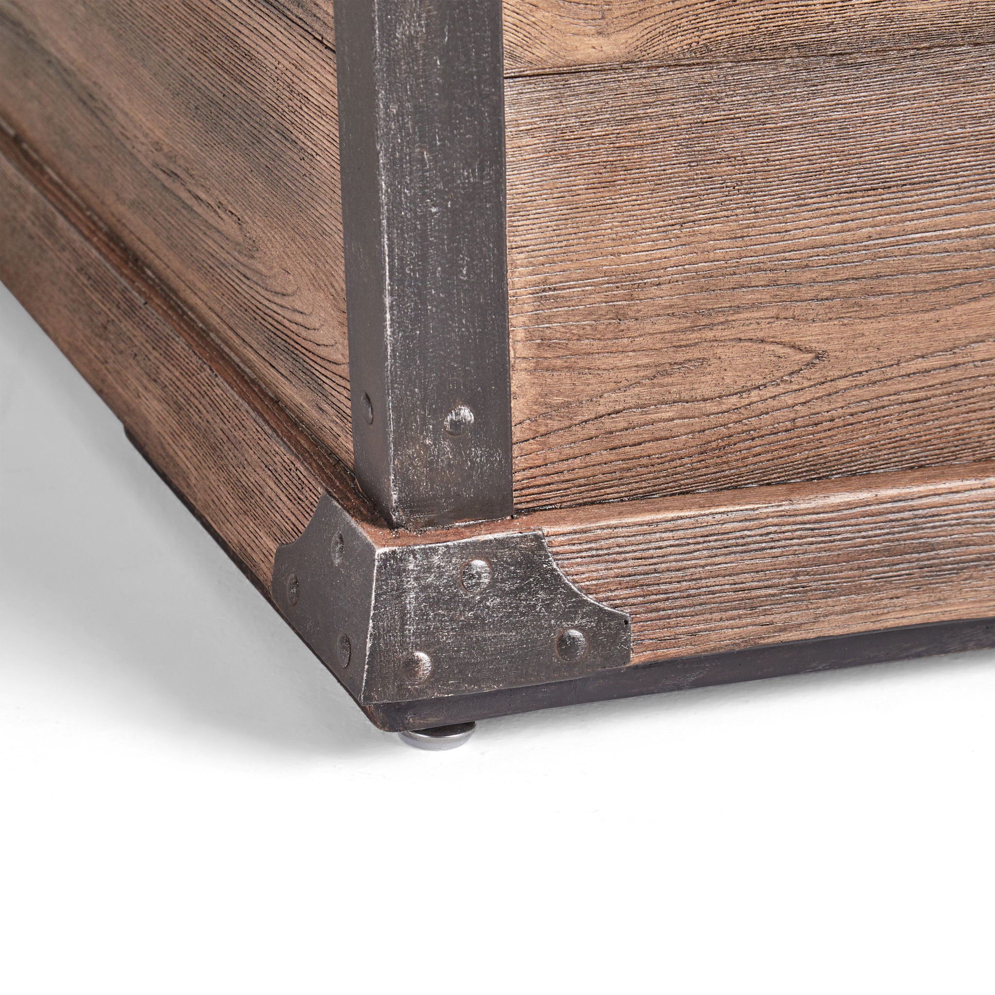 Outdoor Patio Rectangle Gas Burning Fire Pit 50, 000 Btu, Wood Pattern - Brown