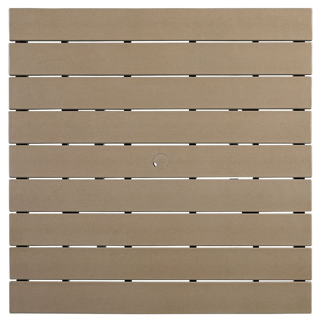Signature Design by Ashley® Fairen Trail - Black / Driftwood - Square Counter Tbl W/Umb Opt | Meri Furniture