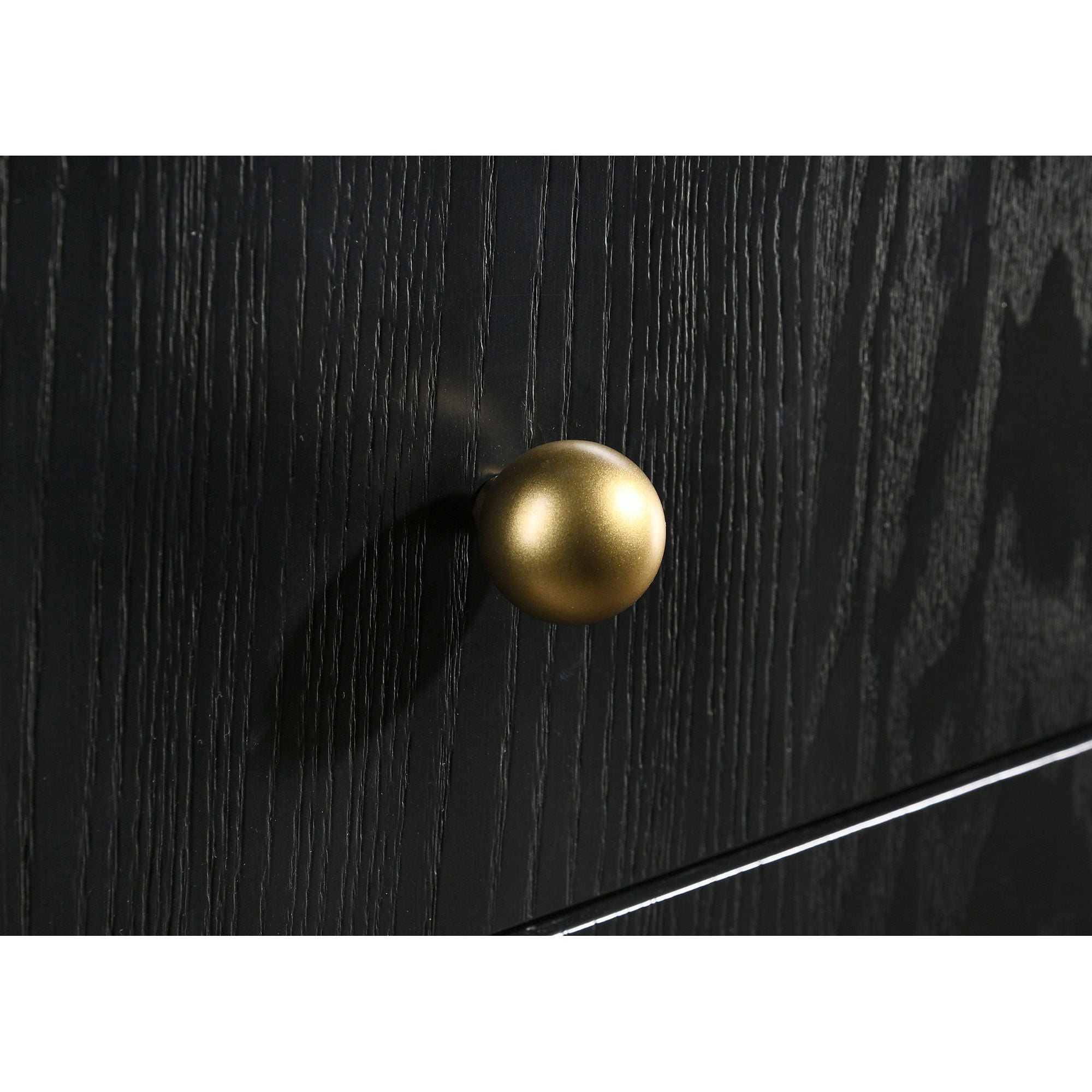 Anser - 2 Drawer Vanity Desk Makeup Table Rounded Design - Black