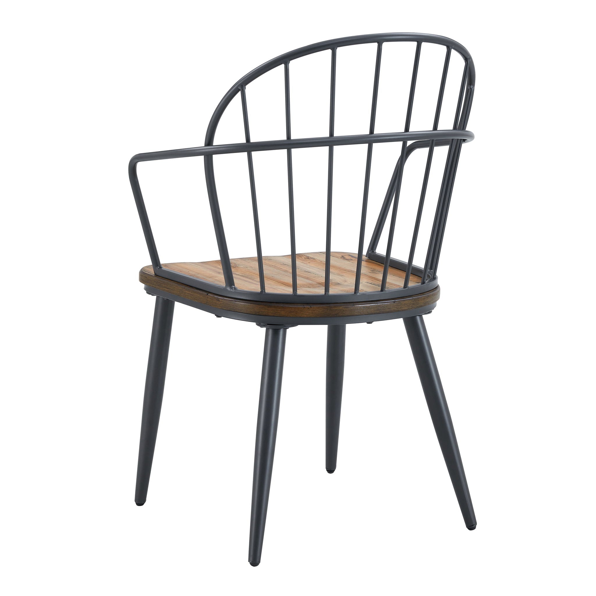 Contemporary Indoor Dining Set With Metal Legs, Birch, And Metal - Black / Natural