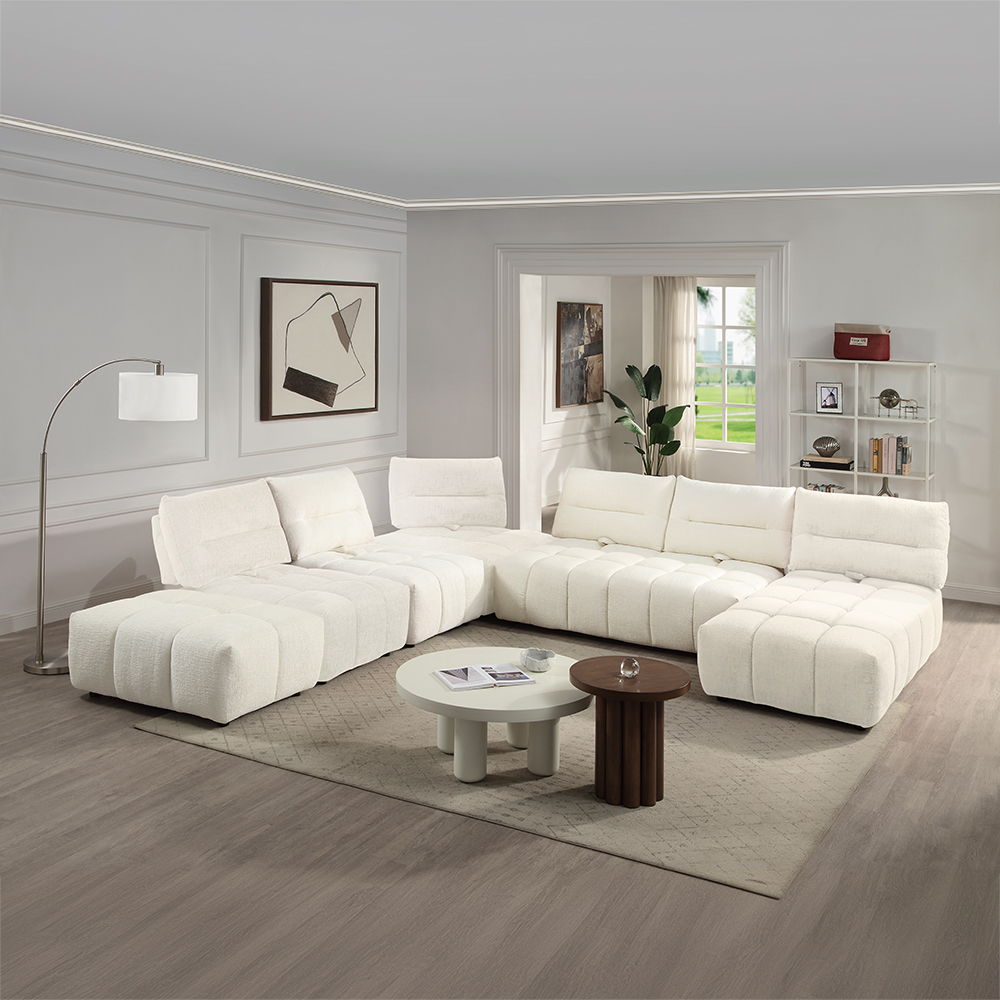 ACME Loanna - Ottoman - White | Meri Furniture