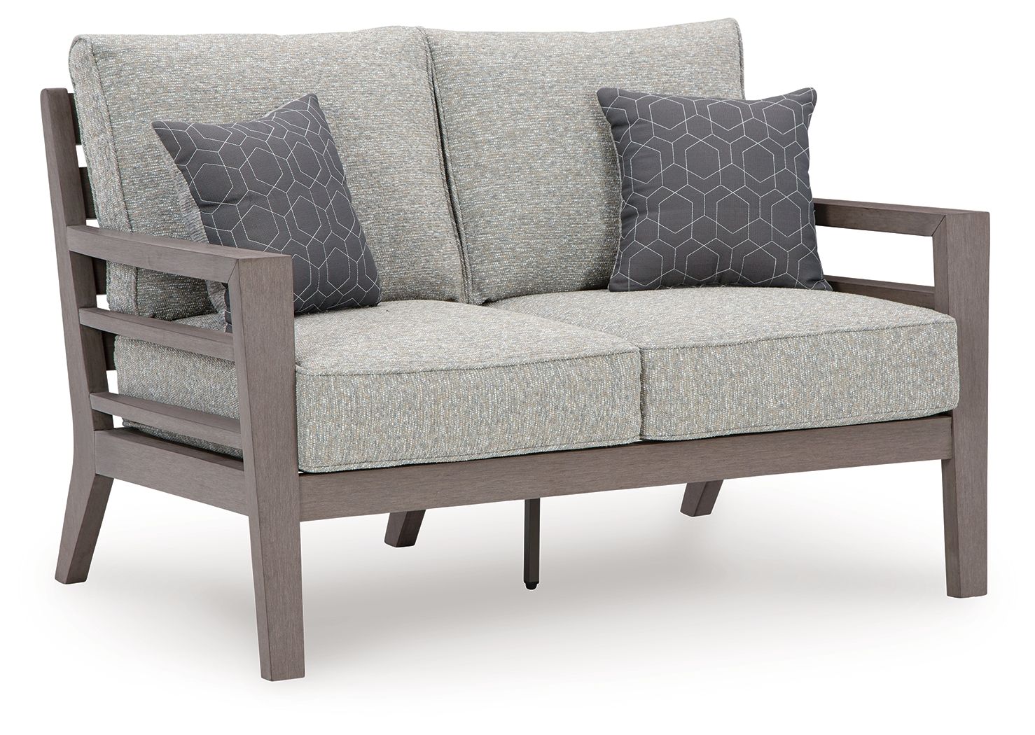 Signature Design by Ashley® Hillside Barn - Gray / Brown - Loveseat W/Cushion | Meri Furniture