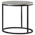 Coaster Fine Furniture Lainey - Round Faux Marble Side End Table - Gray | Meri Furniture