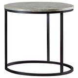Coaster Fine Furniture Lainey - Round Faux Marble Side End Table - Gray | Meri Furniture