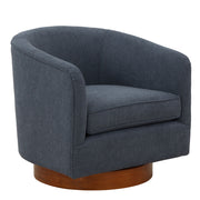 Miramar - Swivel Barrel Chair With Wooden Base
