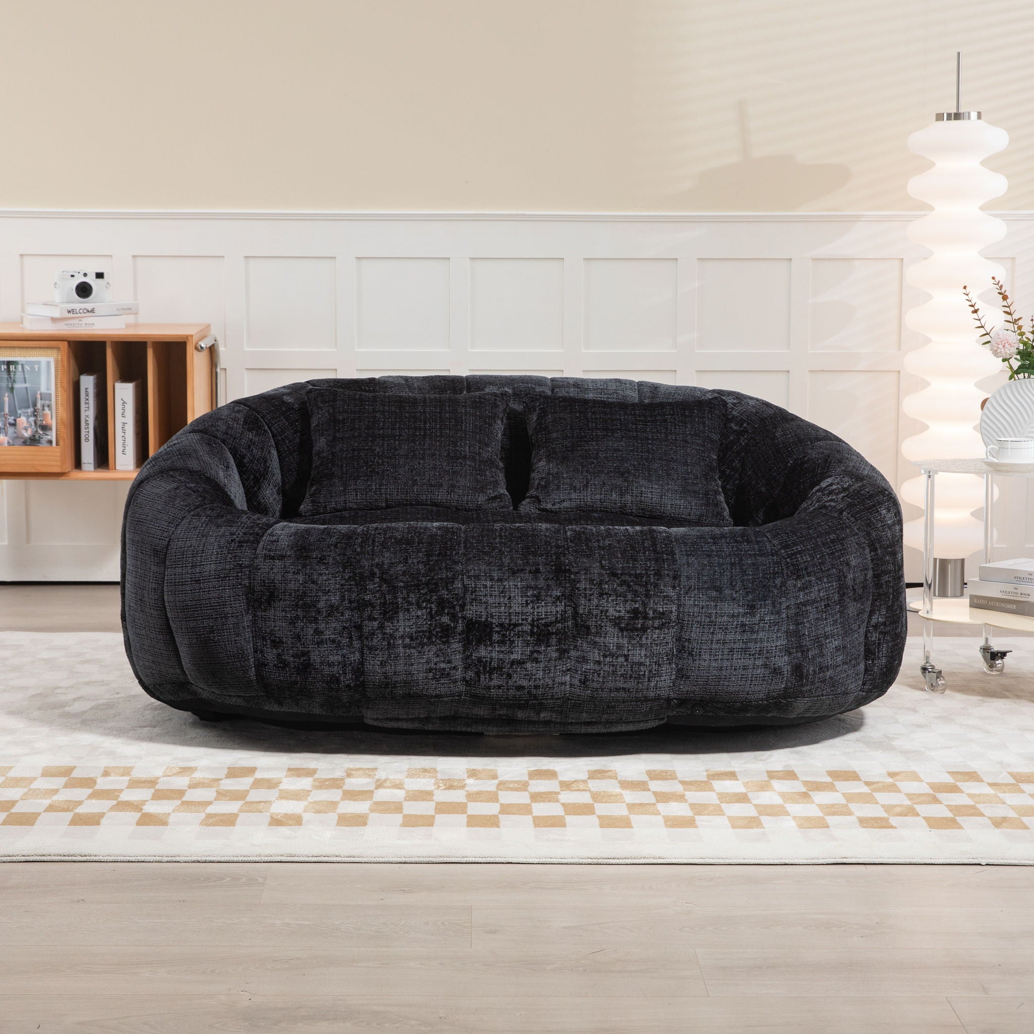 Bean Bag Lazy Sofa, Durable Comfort Lounger High Back Bean Bag Chair Couch
