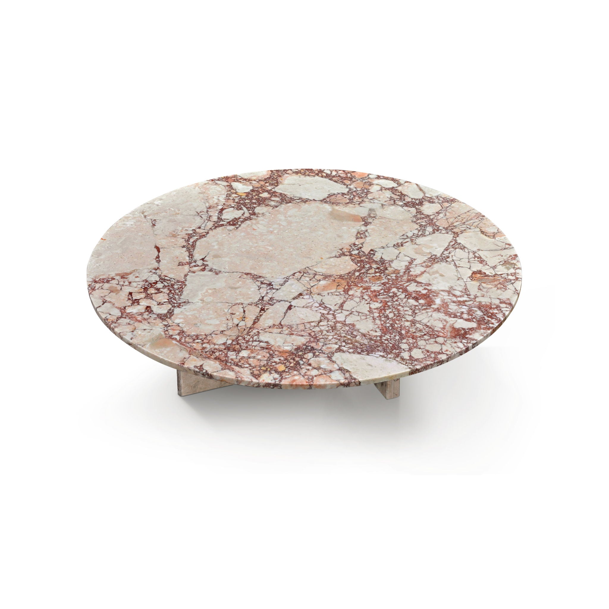Coffee Table, Polished Surface, Genuine Stone, Designer Living Room Table - Pink