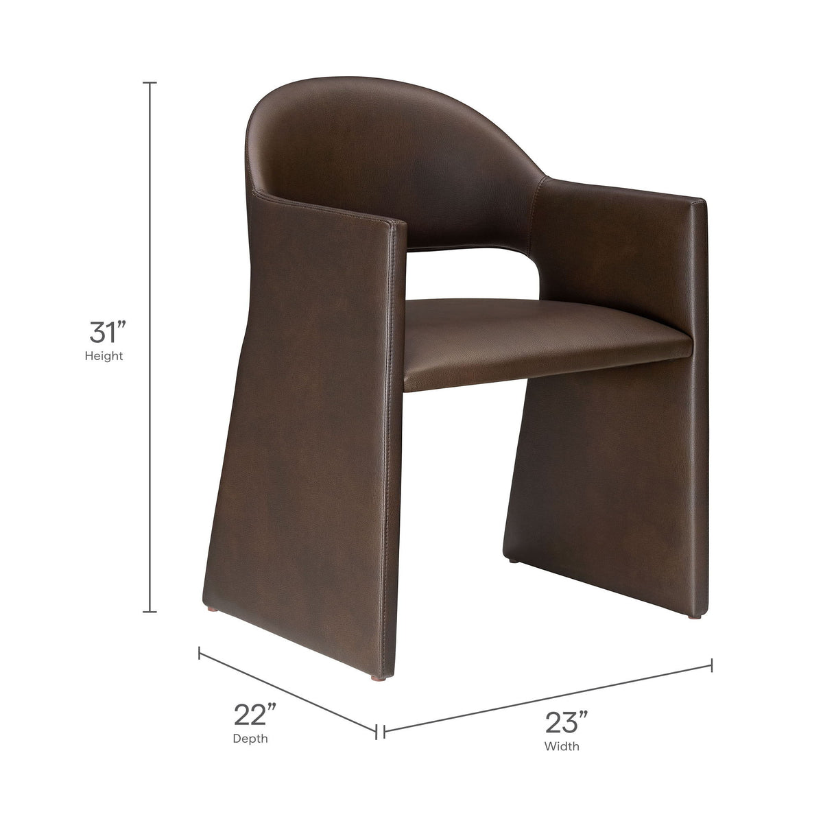 Talia Vegan Leather Dining Armchair by Modway