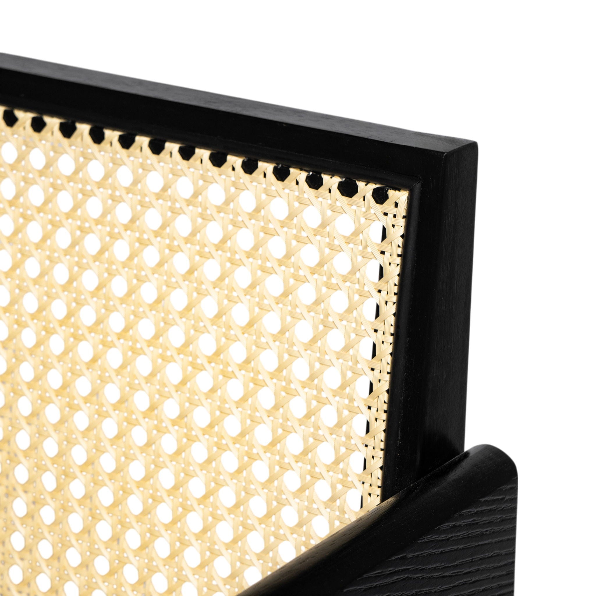 Chandigarh Arm Dining Chair With Natural Cane Design (Set of 2)