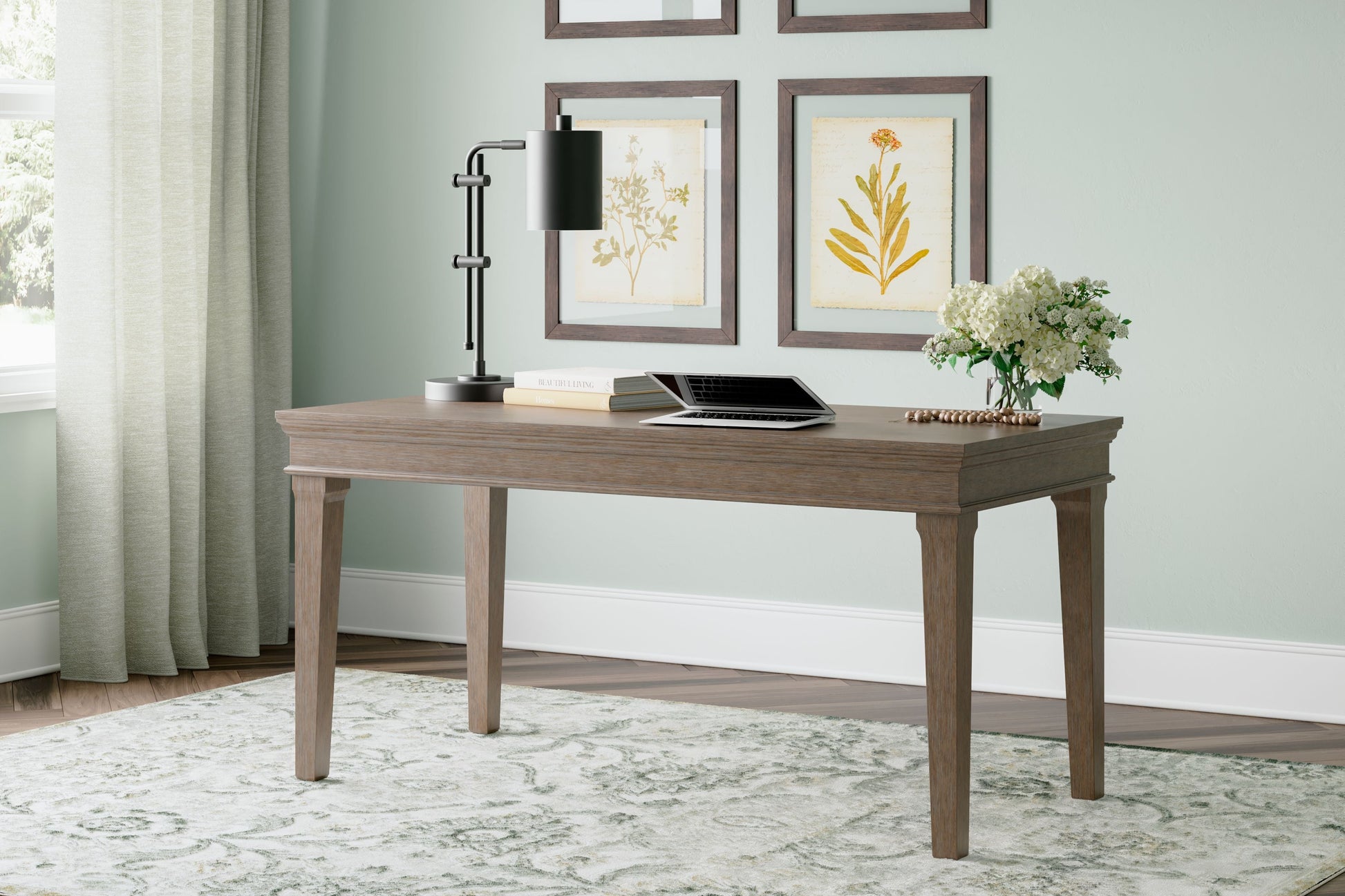 Signature Design by Ashley® Janismore - Weathered Gray - Home Office Desk | Meri Furniture