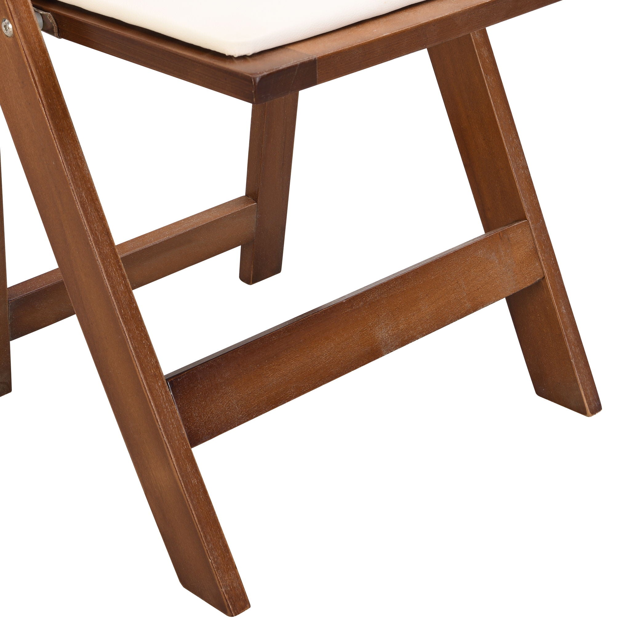 Solid Wood Upholstered Folding Chair Set, Dining Room (Set of 4)