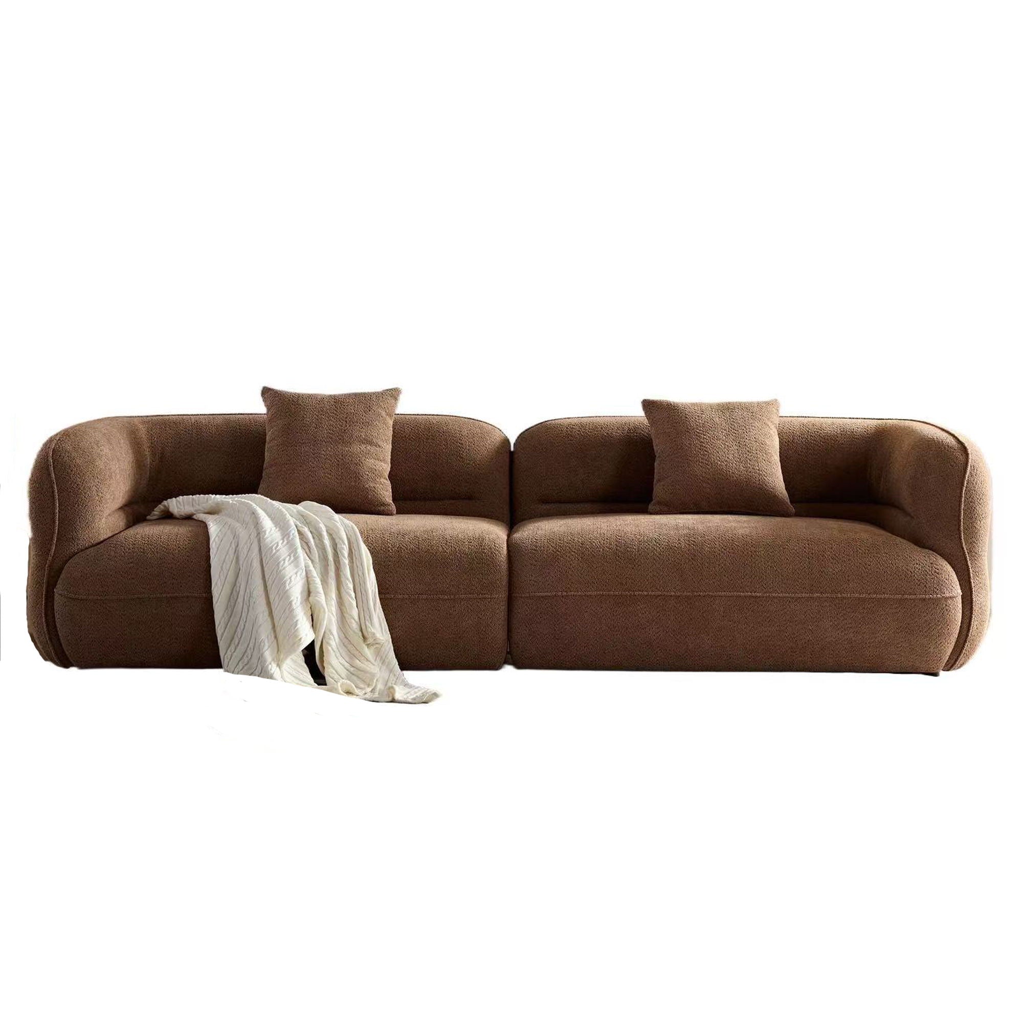 Sectional Sofa With Durable Fabric, Solid Wood Frame, And High Density Sponge Fill