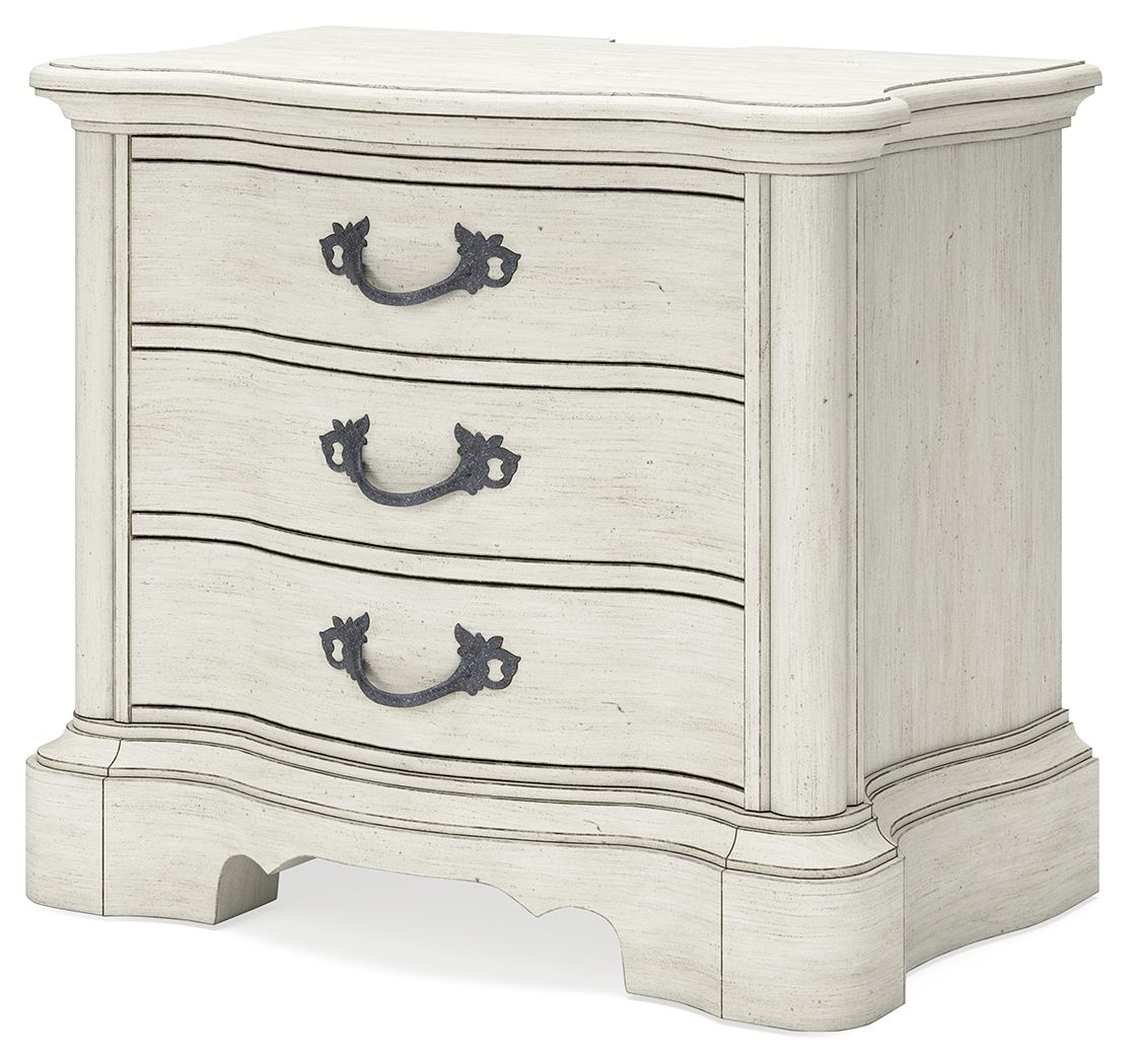 Signature Design by Ashley® Arlendyne - Antique White - Three Drawer Night Stand | Meri Furniture