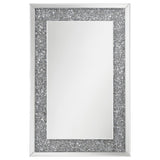 Valerie - Acrylic Crystal Wall Mirror - Silver