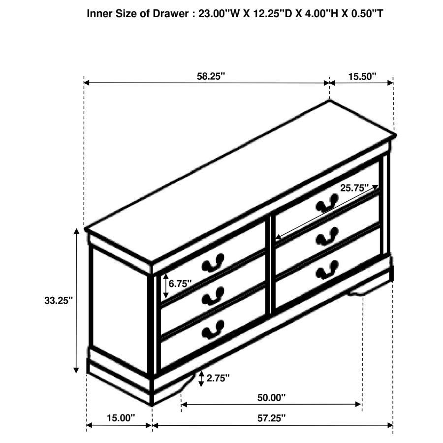 Louis Philippe - Six-Drawer Dresser