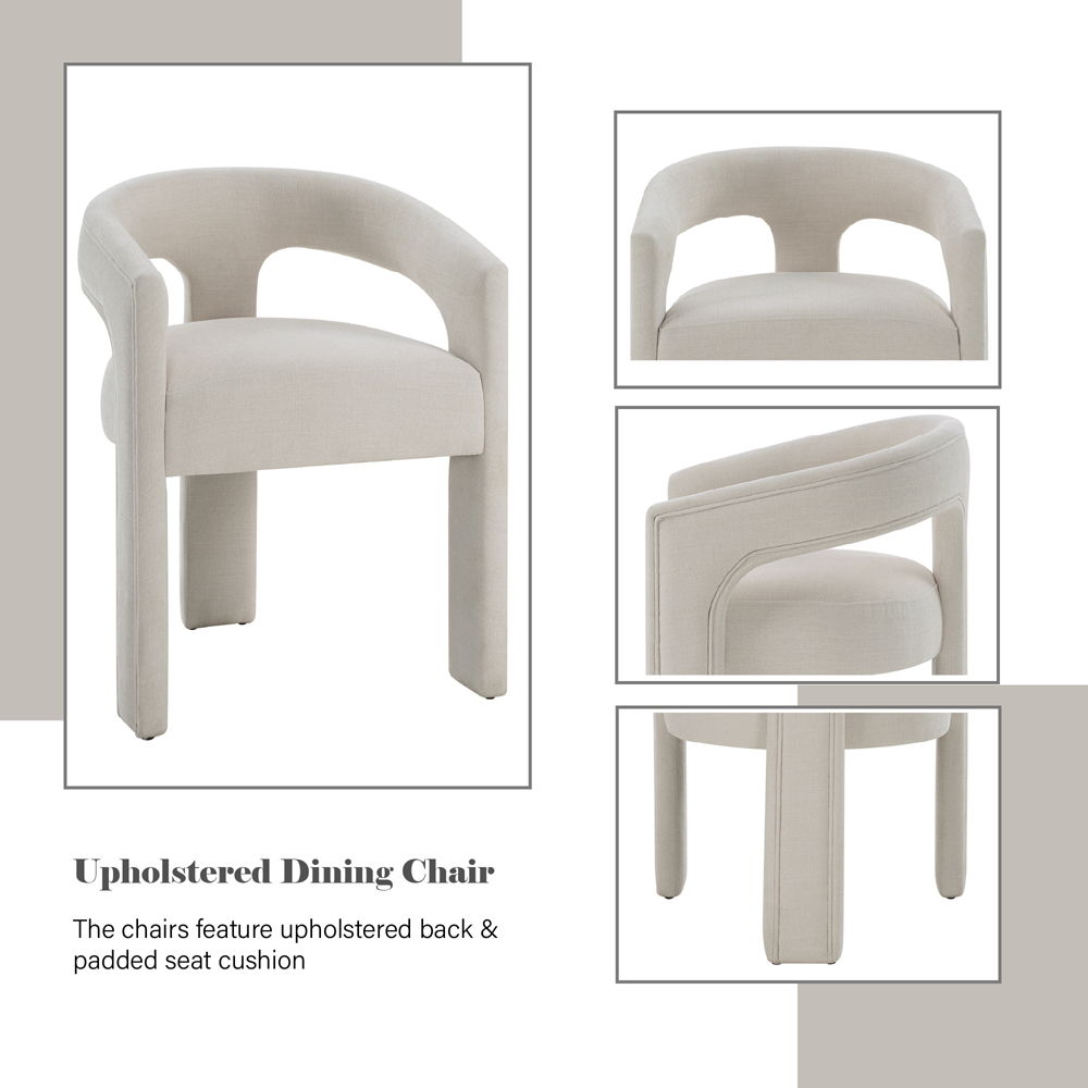 Gamarya - Side Chair Set of 2) - White Chenille