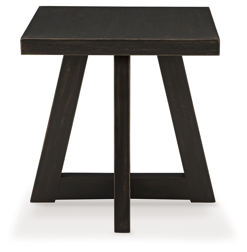 Signature Design by Ashley® Galliden - Black - Square End Table | Meri Furniture