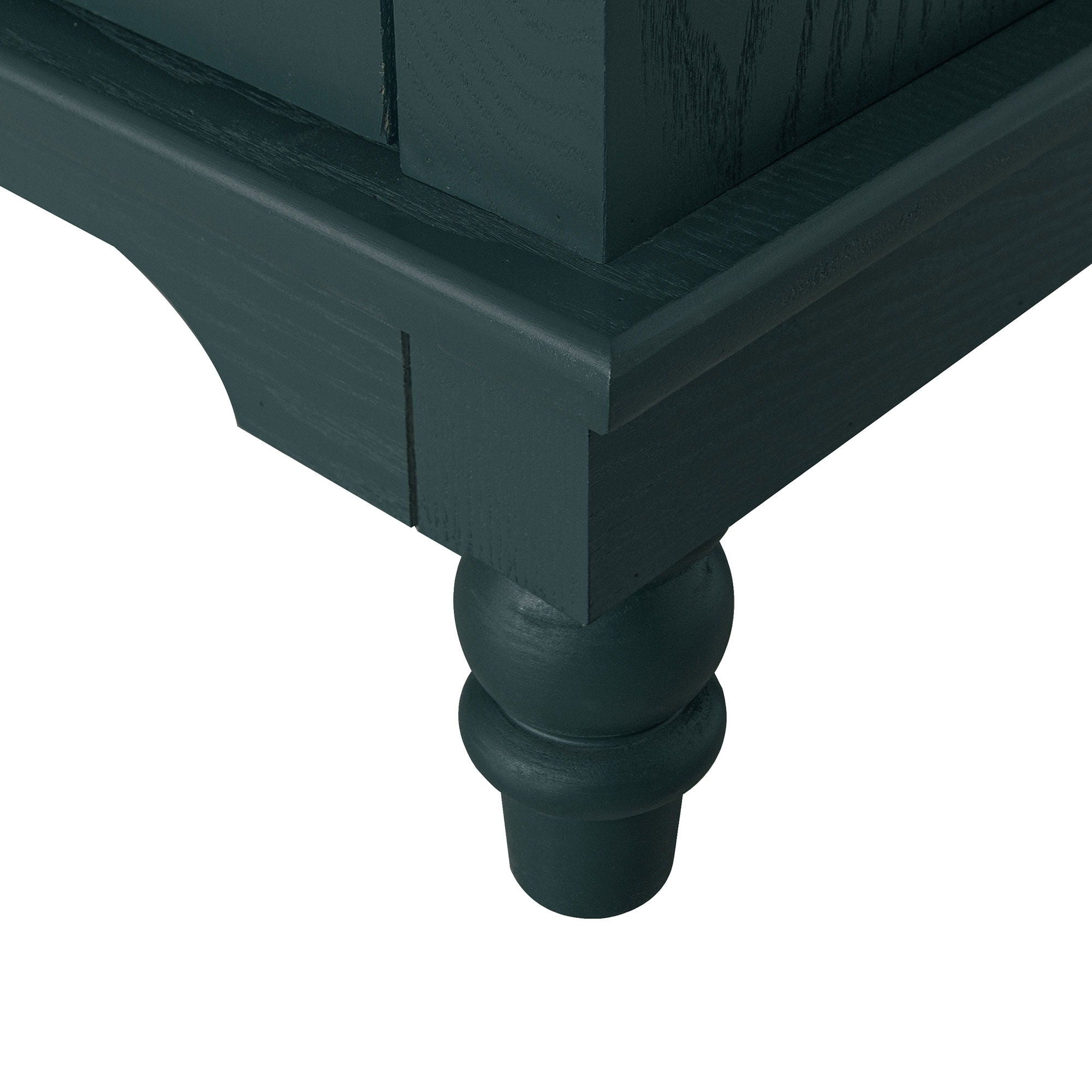 Hollow Carved 2 Door Accent Cabinet With Adjustable Shelf, Sideboard Buffet For Entryway, Living Room Or Bedroom - Blackish Green