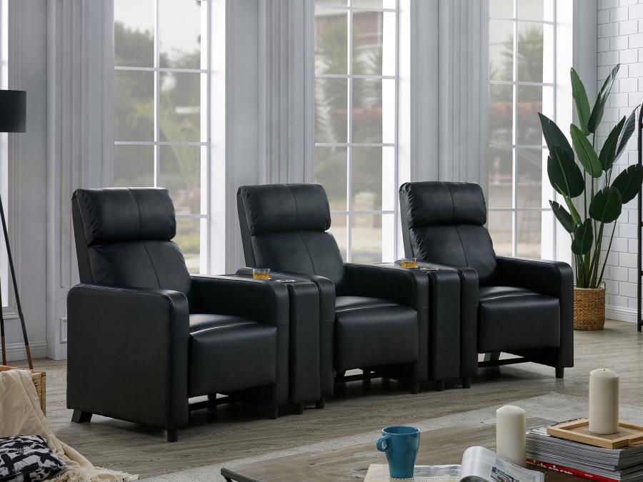 Coaster Fine Furniture Toohey - Upholstered Tufted Recliner Living Room Set | Meri Furniture