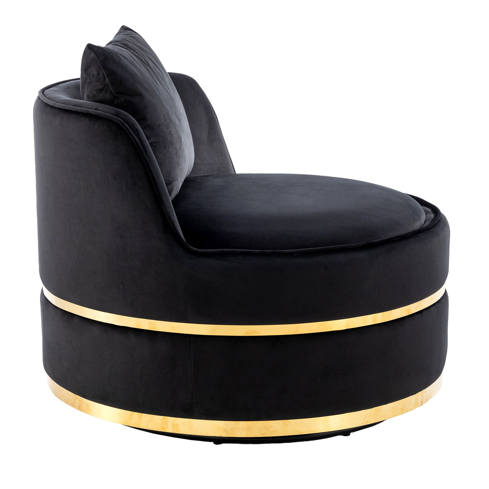 360 Degree Swivel Over Sized Upholstered Barrel Chair